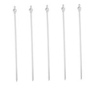 Hohopeti 5 pièces Brochettes Inox Plates Créatives Forme de Note de Musique Lot de Piques Barbecue Acier Inoxydable Durables Fourchettes à Griller Viande et Légumes Anti-rotation