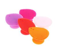 Hohopeti 5 pièces Brosse de Bain Silicone Cœur pour Brosse Multi-usage Douce Massage Chevelu Nettoyage Visage et Tête Matériel Sûr et Souple