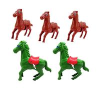 Hohopeti 5 pièces Jouets à Remonter Chevaux Sautants Vintage Jouets Mécaniques pour Garçon Fille Animal sans Électricité Cadeau Éveil et Coordination Couleur Aléatoire Couleur Aléatoire