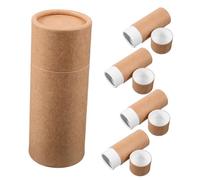 Hohopeti 5 Pièces Lot de Tubes Cylindriques Ronds Carton Kraft pour Emballage Huiles Essentielles Conservation Parfum Design Voyage Pratique et Protection