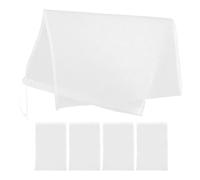 Hohopeti 5 Pièces Paquet Filtrant Réutilisable à Mailles Fines 80 Mesh avec Cordon de Serrage pour Filtrer Lait de Noix, Jus et Boissons Maison