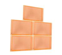 Hohopeti 5 Pièces Plaque D’essai Électronique, Perfboard Circuit Board Simple Face en Laiton, Trous PCB Multiples, Insertion Directe, Stabilité, pour Boîtes D’expérimentation et