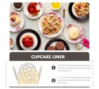 Hohopeti 50 Caissettes à Bonbons en Papier Ajouré Bordure Rose Couleur Or Réfléchissant pour Chocolats et Cupcakes pour Mariage Fête et Présentation de Desserts