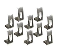 Hohopeti 50 Clips Métalliques pour Cadre Photo Petit Format, Crochets Suspendre Argentés, Pince à Ressort sans Bordure pour Fixation Tableaux et Photos, Accessoires Encadrement, Lot 50