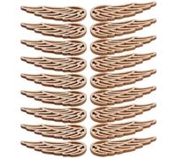 Hohopeti 50 Pièces Décoration Bois Formes D'ailes en Bois Naturel sans Trou Rustiques et Élégants pour Projets DIY et Décorations de Noël