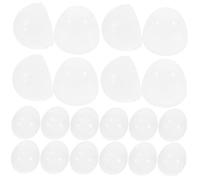 Hohopeti 50 pièces Lot de Boules Coquille Œuf Transparentes Réutilisables pour Distributeur Emballage Plastique Solide pour Petits Objets et Bonbons Facile à Ouvrir et Fermer pour Stockage