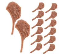 Hohopeti 50 Pièces Miniature Realistic Steak Toy Handcrafted Plastic Fake Meat for DIY Craft Kitchen Decor Photography and Market Display