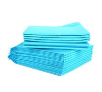 Hohopeti 50 pièces Tapis Apprentissage pour Chiens Jetables Alèses Absorbantes pour Chiots et Chiens Incontinents Moyenne Usage Intérieur et Extérieur Couleur Bleu et Blanc Aléatoire