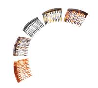 Hohopeti 5pièces Peigne Cheveux Dent Large pour Femmes Acétate Peigne à Chignon Antistatique pour Cheveux Épais et Ondulés Accessoire Coiffure Rétro