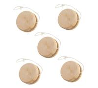 Hohopeti 5pièces Yo-yo Bois Simple pour Jeux Extérieur Garçon Fille Unisexe Jouet Éducatif Jouet Jardin Coordination Main-œil