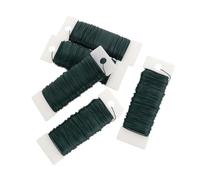 Hohopeti 5rouleaux Fil Floral Vert De Mètres Lot Pour Travaux Manuels Fabrication De Couronnes Et Compositions Fer Recouvert De Plastique Flexible Et Résistant