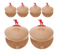Hohopeti 6 Castagnettes à Doigts en Bois Petits Instruments de Percussion Légers et Portables Kit DIY pour Garçon et Filles et Adultes pour Éveil Musical et Apprentissage Rythmique