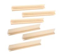 Hohopeti 6 Pièces Bases Bois pour Dominos Supports Lettres Bois Résistants pour Jeux de Mahjong et Dominos Accessoires Créatifs pour Garçon Fille et Décoration Familiale