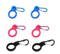 Hohopeti 6 pièces Boucles Porte-Bouteille Silicone Clips Porte-Gourde Élastiques Multifonctions pour Camping Randonnée et Transport Facile des Bouteilles Couleur Couleur Aléatoire
