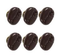 Hohopeti 6 Pièces Broche en Résine Forme de Graine de Café Réaliste Légère Épingle Sécurisée pour Femmes, Accessoire pour Décorations de Fête ou Travail