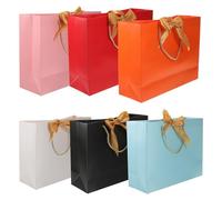 Hohopeti 6 pièces Cadeau Papier avec Poignées pour Fêtes Mariage Anniversaire Décoration Chic et Pratique