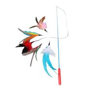 Hohopeti 6 pièces Canne à Chat Ajustable Sections avec Têtes Remplaçables Interactif pour Chats pour Renforcer la Relation et Stimuler Activité