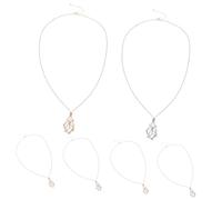 Hohopeti 6 Pièces Collier Porte Ajustable Support Cage Maille Tissée pour Pendentif Chaîne Réglable pour Femmes Accessoire Diy Bijoux et Saint Valentin
