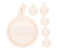 Hohopeti 6 Pièces Disques Exfoliants Luffa Naturel pour Visage et Corps Épurateur Doux pour Peau Sensible Nettoyage Profond Lot Compact et Homme