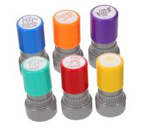 Hohopeti 6 Pièces Encreurs Enseignants Colorés pour Évaluation et Récompense des Devoirs Outil Portable Polyvalent pour Collège et Classe