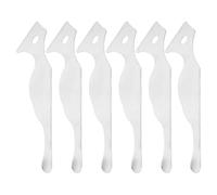 Hohopeti 6 Pièces Ensemble D'outils de Maquillage avec Pinceau Kabuki Argenté en Acier Inoxydable, Mélange Homogène sans Couture et Facile à Nettoyer, Plateau de Mélange pour Maquillage