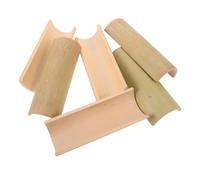 Hohopeti 6 Pièces Lot de 6 Becs Verseurs en Bambou Naturel 7-8 Cm de Large, 20-22 Cm de Long, Accessoires pour Fontaine de Jardin Japonerie, Buse en Bambou Résistante aux Intempéries, pour