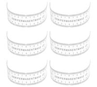 Hohopeti 6 Pièces Outil Guide-sourcils en Pvc Flexible Règle Courbe et Échelle Visible pour Mapping Sourcils Précis, pour Maquillage et Tatouage Professionnel