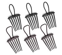 Hohopeti 6 pièces Peigne avec Bande Élastique pour Cheveux Volumineux Accessoire Polyvalent pour Coiffures Féminines Création Facile de Queue de Cheval Gonflée Adapté à Tous Types de