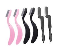 Hohopeti 6 pièces Peignes Sourcils Acier Inoxydable Pliables Peigne Brosse Sourcils et Cils Portable pour Séparation Naturelle et Soin Précis