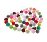 Hohopeti 60 pièces Boucles Oreilles Pompons Colorés Pendentifs Décoratifs pour Création Bijoux DIY Accessoires Cadeau Bag Charm