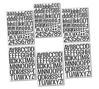 Hohopeti 6feuilles Autocollants Lettres Chiffres Alphabet Stickers Autocollants Adhésifs Lettres Stickers pour Décoration Murale Éducative et Créative