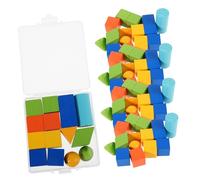 Hohopeti 70 Pièces Blocs Géométriques pour Écoles Élémentaires Manipulatives Éducatifs pour Développement Cognitif et Mathématique Formes Jouets Pédagogiques pour Apprentissage Précoce