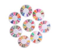 Hohopeti 8 boîtes Boîtes de Pâte Polymère Fruits Décoratifs Motifs DIY Manucure Variés pour Nail Art et Décoration Craft