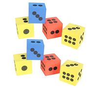 Hohopeti 8 Pièces Dés Mousse Colorés Grands Jeux Éducatifs pour Garçon Fille Dés de Calcul Ludiques Divertissement Intérieur Extérieur Couleurs Aléatoires Couleur