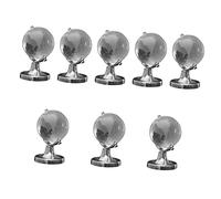 Hohopeti 8 Pièces Globe De Cristal Boule De Cristal Transparente Sphère De Verre Boule De Carte du Monde Globe Terrestre Carte du Monde Un Verre Mini-e Blanc Rond