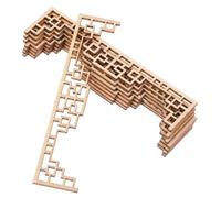 Hohopeti 8 Pièces Mini House Screen Model Chinese Style Unfinished Wooden Dollhouse Furniture for DIY Art Projects and Cultural Decor
