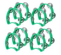 Hohopeti 8 Pièces Tambourine Musical Garçon Fille Vert Instrument Percussion à Double Rangée et Ergonomique Éducatif pour Activités Collectives et Développement Motricité Fine