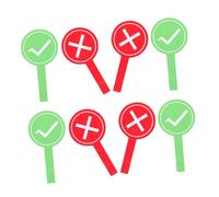 Hohopeti 8pièces Panneaux De Vote Réutilisables Pour Activités De Et Événements Paddles De Jugement Effaçables à Sec Pour Enseignants Et Animations Familiales