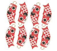 Hohopeti Accessoires Créatifs pour Fabrication de Bijoux Diy Charmes de Carpe Lot de 10 en Alliage Rouge Faciles à Utiliser Ranger, pour Décoration de Bracelets