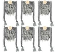 Hohopeti Accessoires de Barbe pour Nains en Bois et Polyester, Set DIY pour Artisanat Délicat, Barbe Stylée Résistante et Douce pour Projets Créatifs