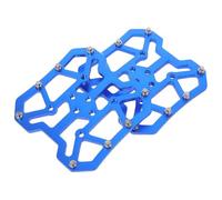 Hohopeti Adaptateurs pour Pédales Automatiques en Alliage Métallique Bleu Cales Semi-Bloquantes 2 Pièces Conversion Pédales Plates pour Vélo VTT et Route Système Antidérapant pour