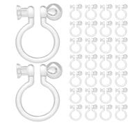 Hohopeti Adaptateurs Transparents de U pour Boucles D’Oreilles à Clip 50 Pièces Conversion pour Oreilles Non Percées Clips Invisibles en Plastique Taille Agrandie Trou 075 MM Usage
