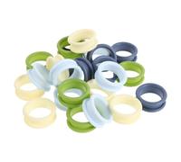 Hohopeti Anneaux en Silicone Souple pour Doigts de Ciseaux de Toilettage Animaux, Inserts de Pouce Antidérapants, Kit 24 Pièces Couleurs Variées pour Cisailles Coiffeurs et