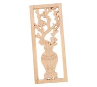 Hohopeti Applique Bois Sculpté Non Peint pour Meubles et Murs Ornement Décoratif Angle Bois Massif pour Commodes Armoires et Têtes de Lit Décoration Appliquée