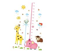 Hohopeti Autocollant de tableau de taille d'animaux Éléphant pulvérisant de l'eau Autocollant mural en PVC pour d'enfant