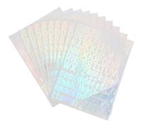 Hohopeti Autocollants Lettres et Chiffres en Vinyle Auto-adhésifs, Étanches, Format A4 Argenté, 10 Feuilles pour Boîtes aux Lettres, Scrapbooking et Étiquetage Personnalisé