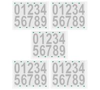 Hohopeti Autocollants Numérotés en Vinyle Réfléchissant 5 Pcs 3 Pouces pour Boîtes aux Lettres et Poubelles, Chiffres Adhésifs Extérieurs Résistants à L’eau, Identification Facile