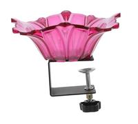 Hohopeti Bain Doiseaux Extérieur Bol Suspendu pour Jardin Terrasse avec Support Pince Bol de Bain et Mangeoire Multifonctions pour Petits Oiseaux Facile à Installer et Nettoyer Couleur Rose