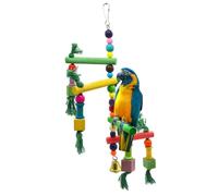 Hohopeti Balançoire et Échelle pour Perroquets Intérieur Ludique et Sûr pour Calopsittes et Perruches Cage Couleur Aléatoire Couleur Aléatoire