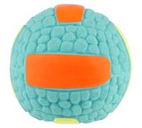 Hohopeti Ballon de Rugby pour Chiens en Latex Bleu, Forme Volley | Texture à Mâcher, pour Jeux de Lancer à Maison, pour Petits Chiens et Nouveaux Mâcheurs